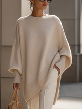 Clarisse | Pull Ample Drapé à Col Large
