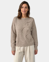 Alma | Pull à Fleurs Tricoté