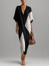 Robe midi femme en maille à coupe portefeuille