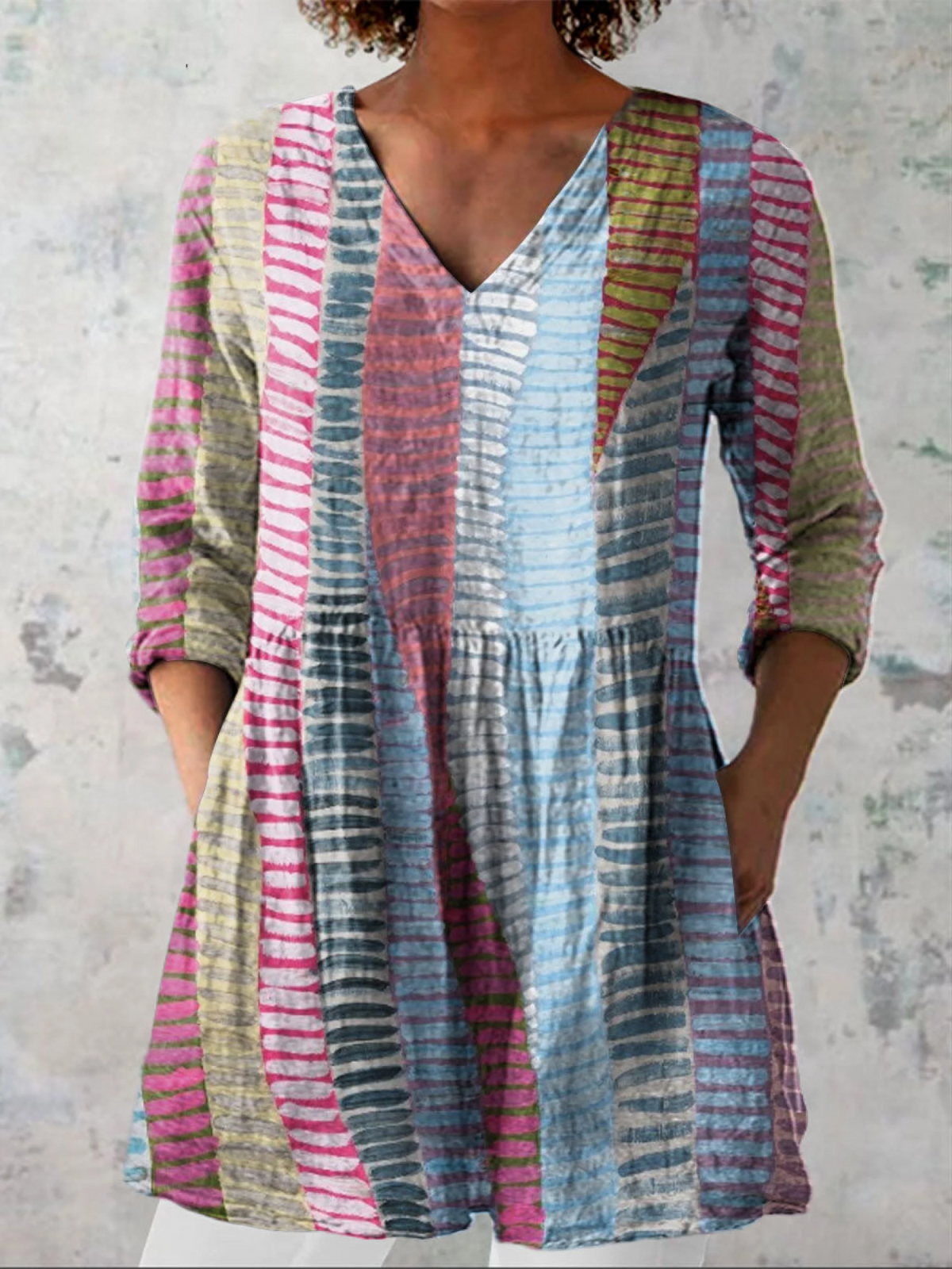 Anais | Blouse longue à col en V