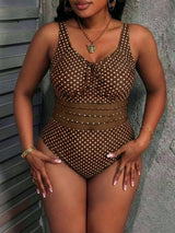 Maillot une pièce femme imprimé palmier avec effet sculptant