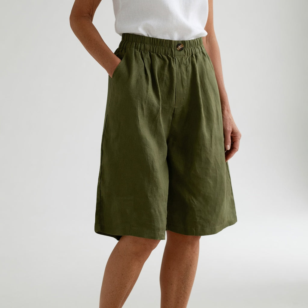 Wandeline™ — Short large à taille élastique, pour un confort estival naturel