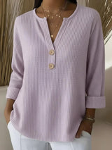 Lucienne | Top henley boutonné