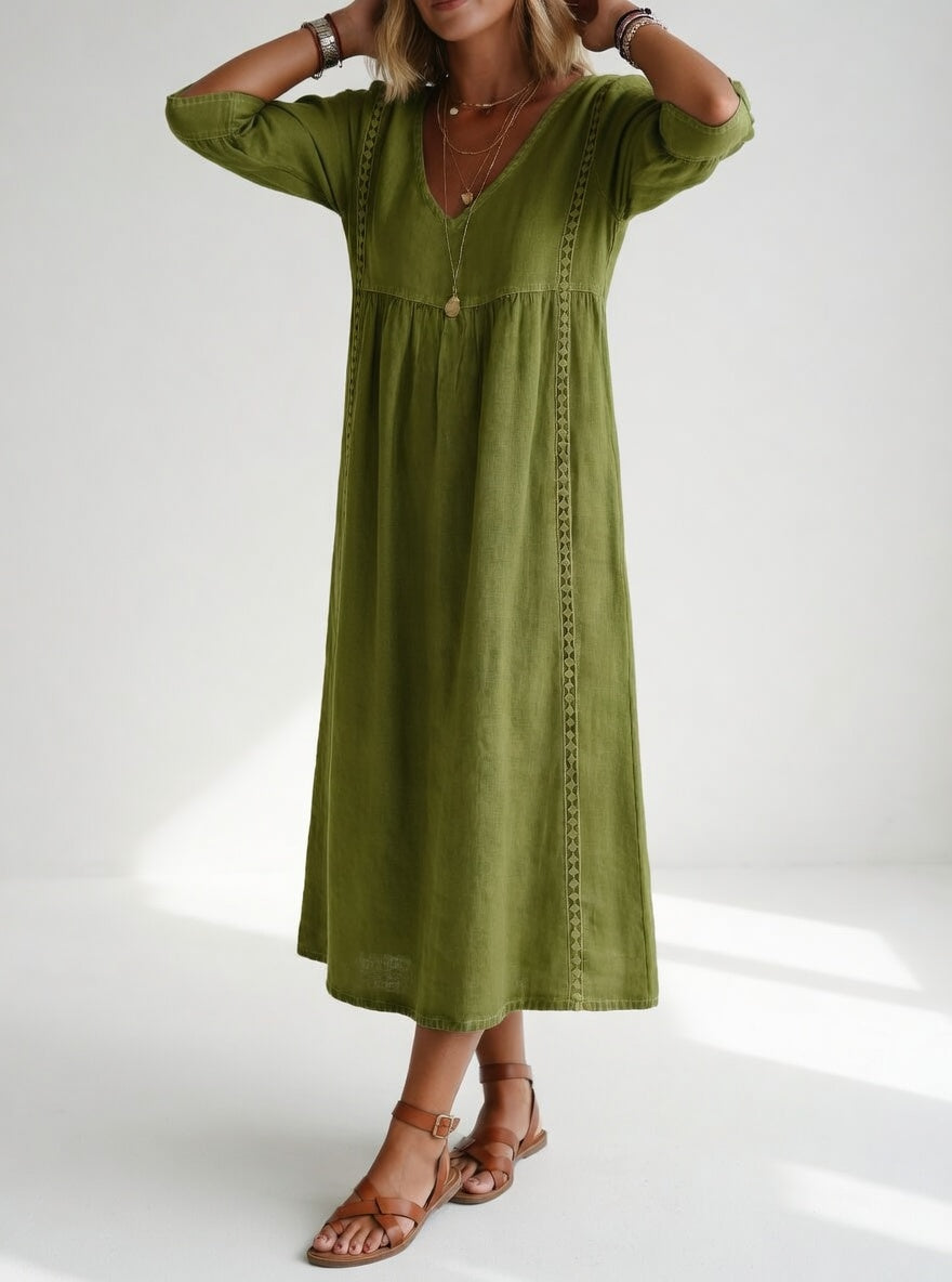 Lioréa™ — Robe midi fluide, élégante et décontractée