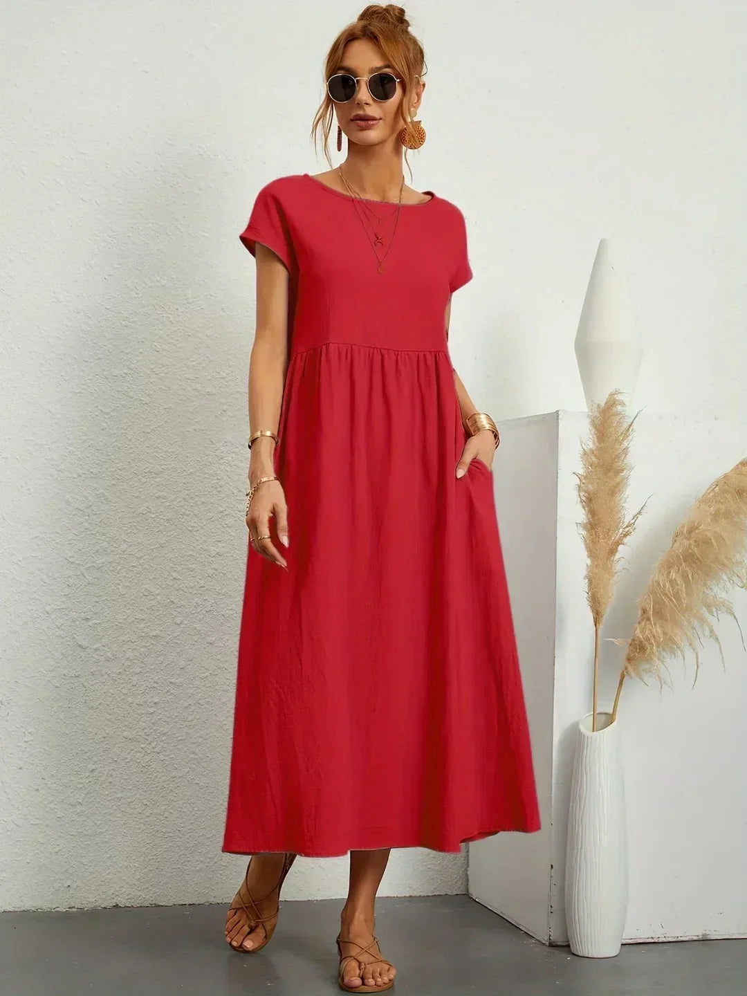 Gabrielle™ — Robe midi fluide à l’élégance intemporelle