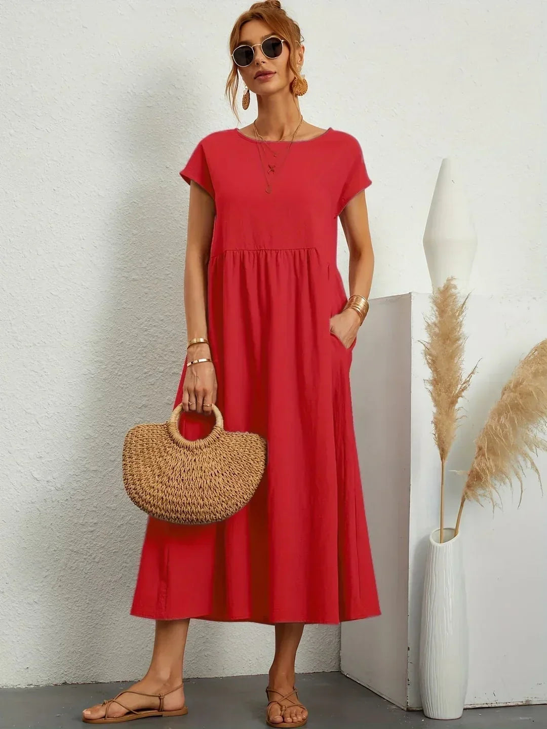 Gabrielle™ — Robe midi fluide à l’élégance intemporelle