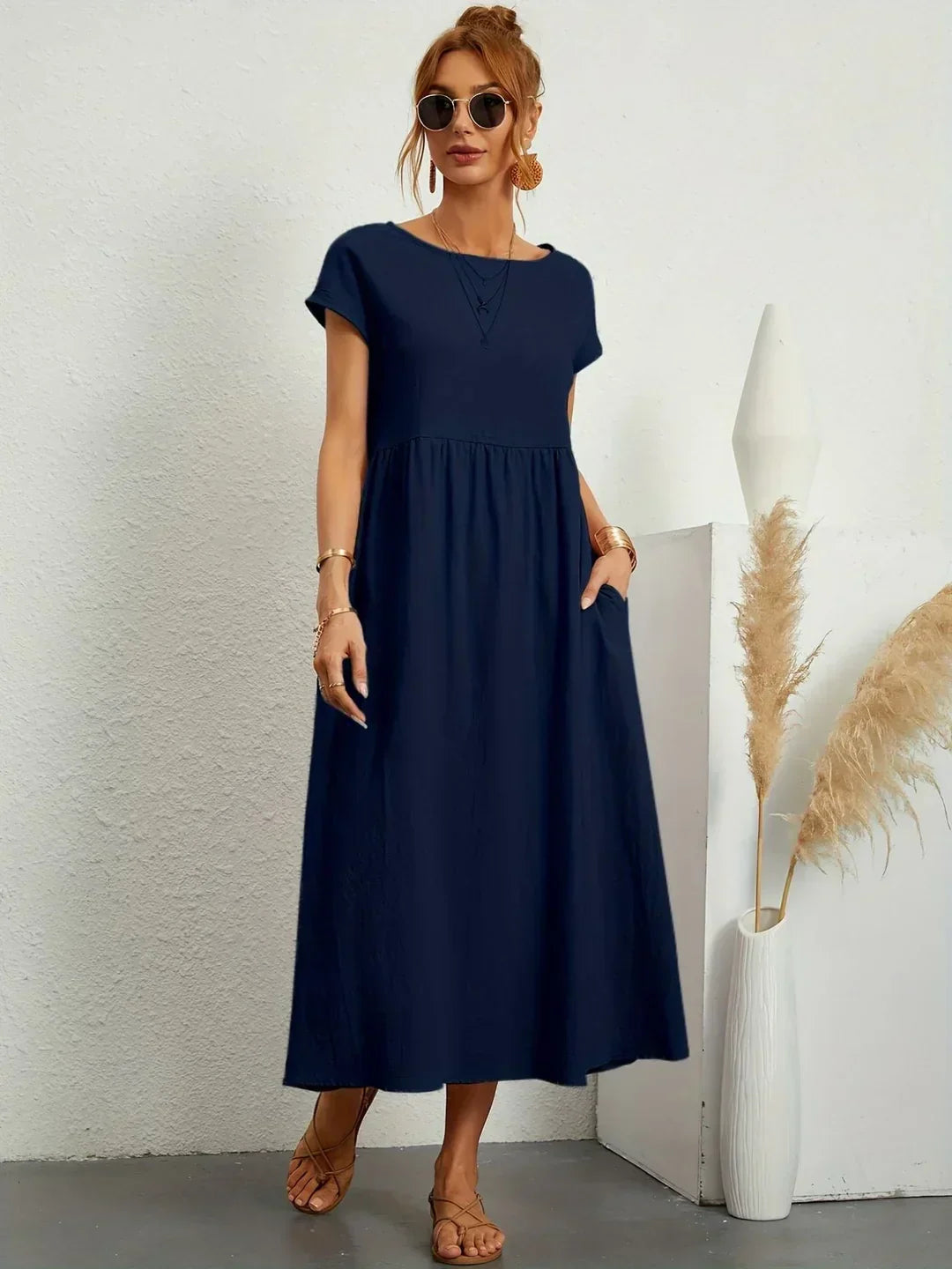 Gabrielle™ — Robe midi fluide à l’élégance intemporelle
