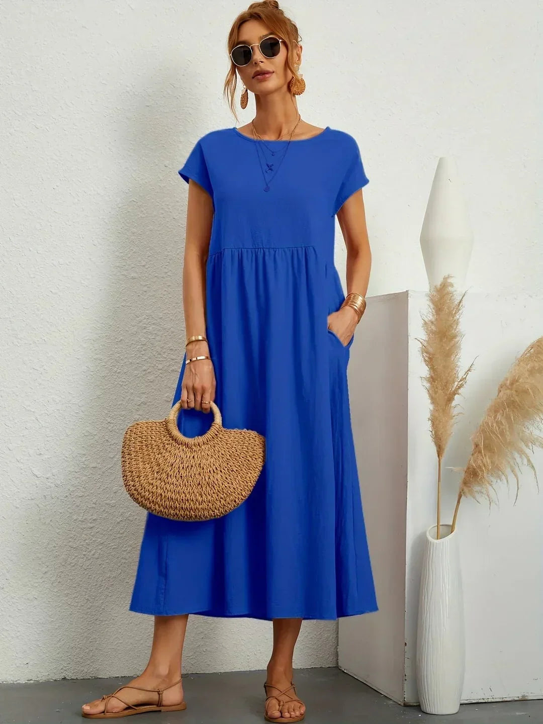 Gabrielle™ — Robe midi fluide à l’élégance intemporelle