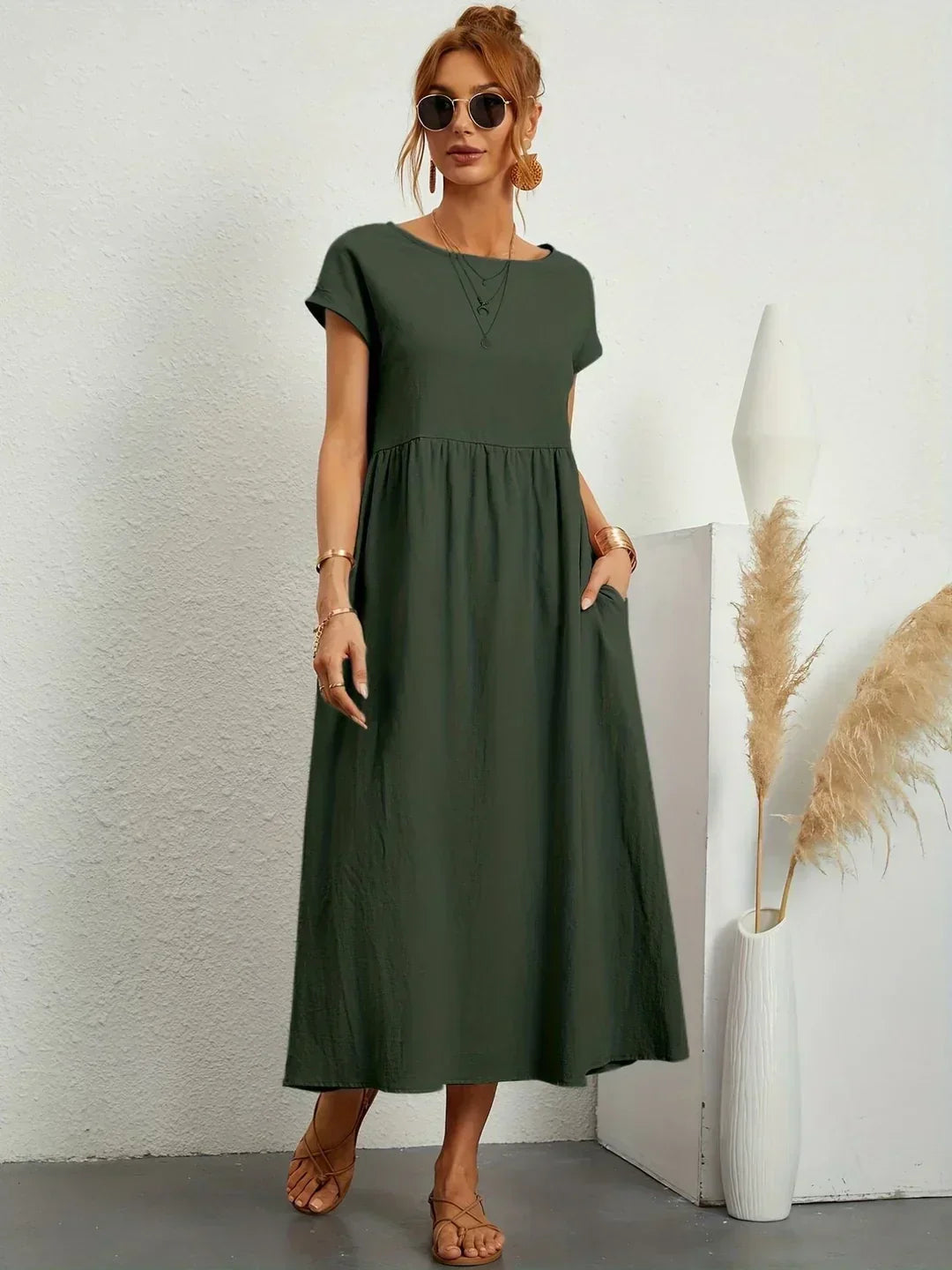 Gabrielle™ — Robe midi fluide à l’élégance intemporelle