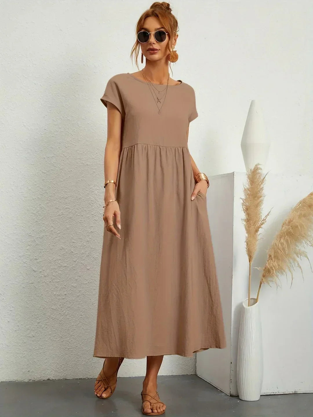 Gabrielle™ — Robe midi fluide à l’élégance intemporelle