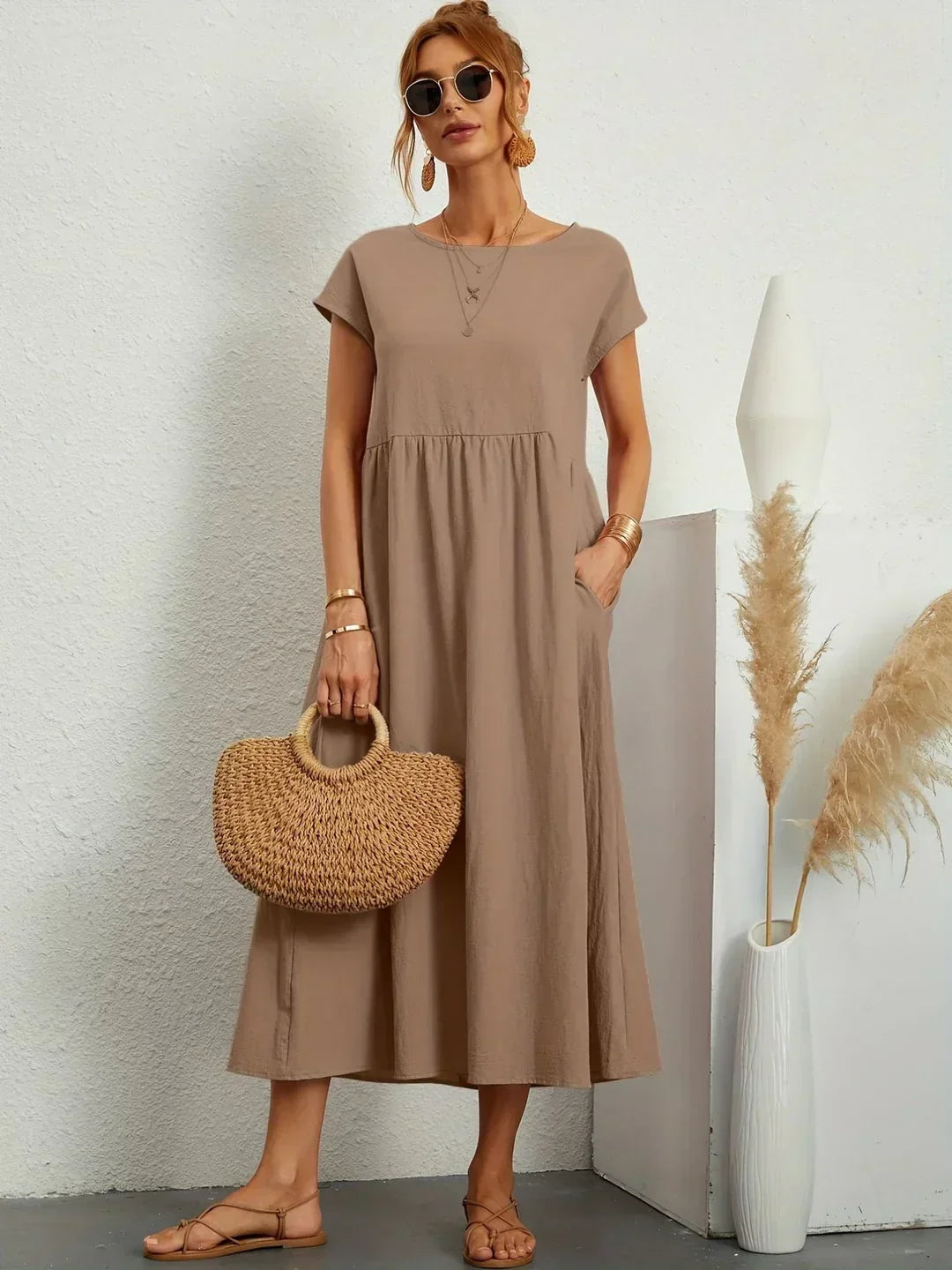 Gabrielle™ — Robe midi fluide à l’élégance intemporelle