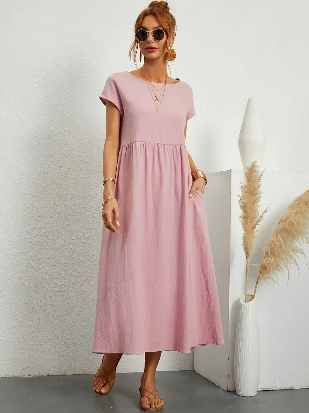 Gabrielle™ — Robe midi fluide à l’élégance intemporelle