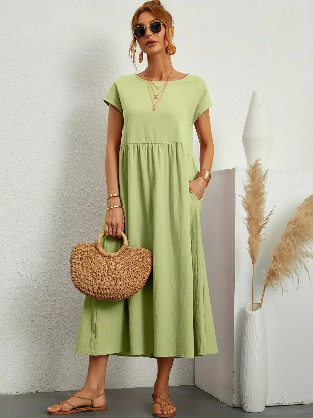 Gabrielle™ — Robe midi fluide à l’élégance intemporelle