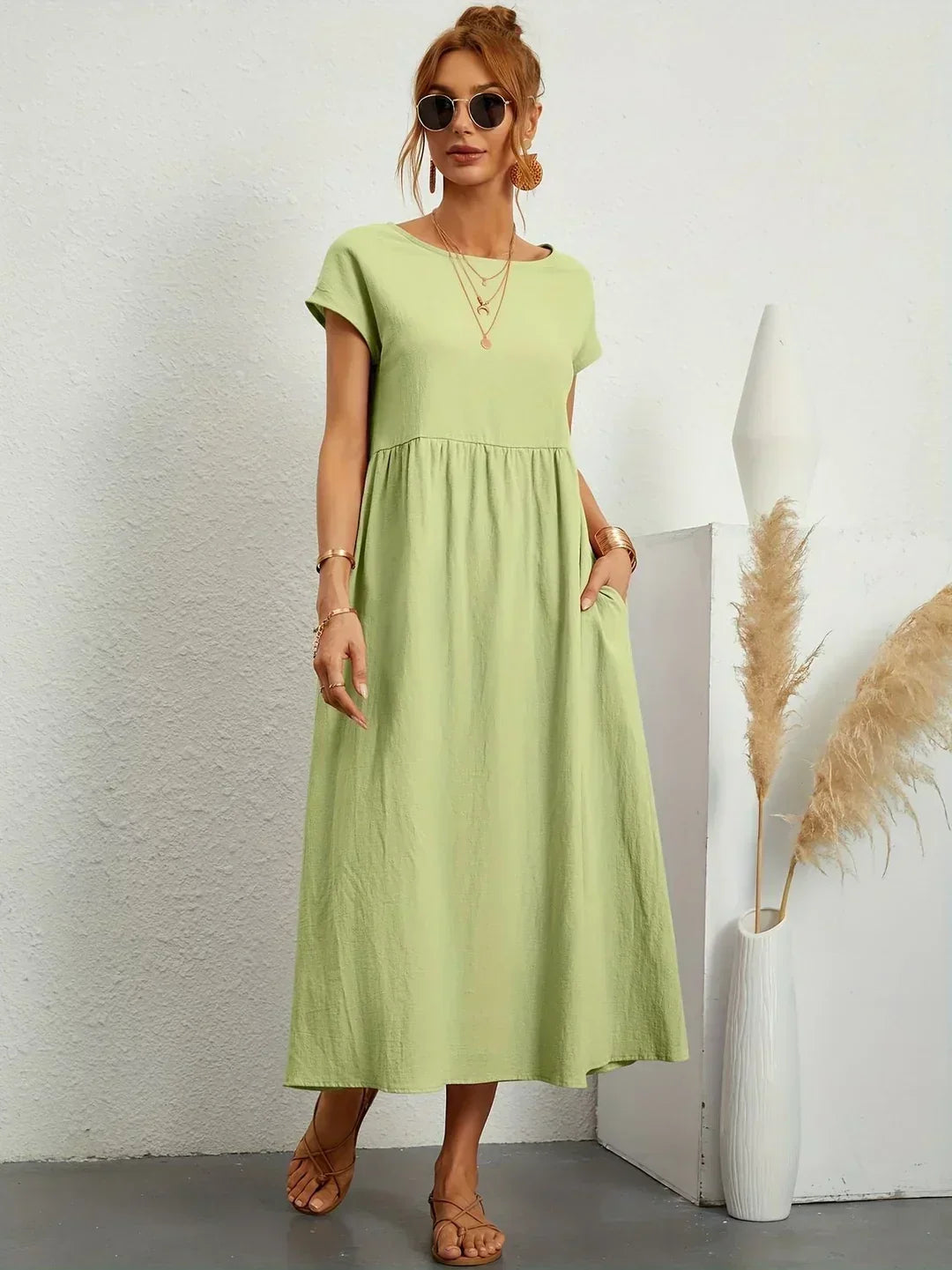 Gabrielle™ — Robe midi fluide à l’élégance intemporelle