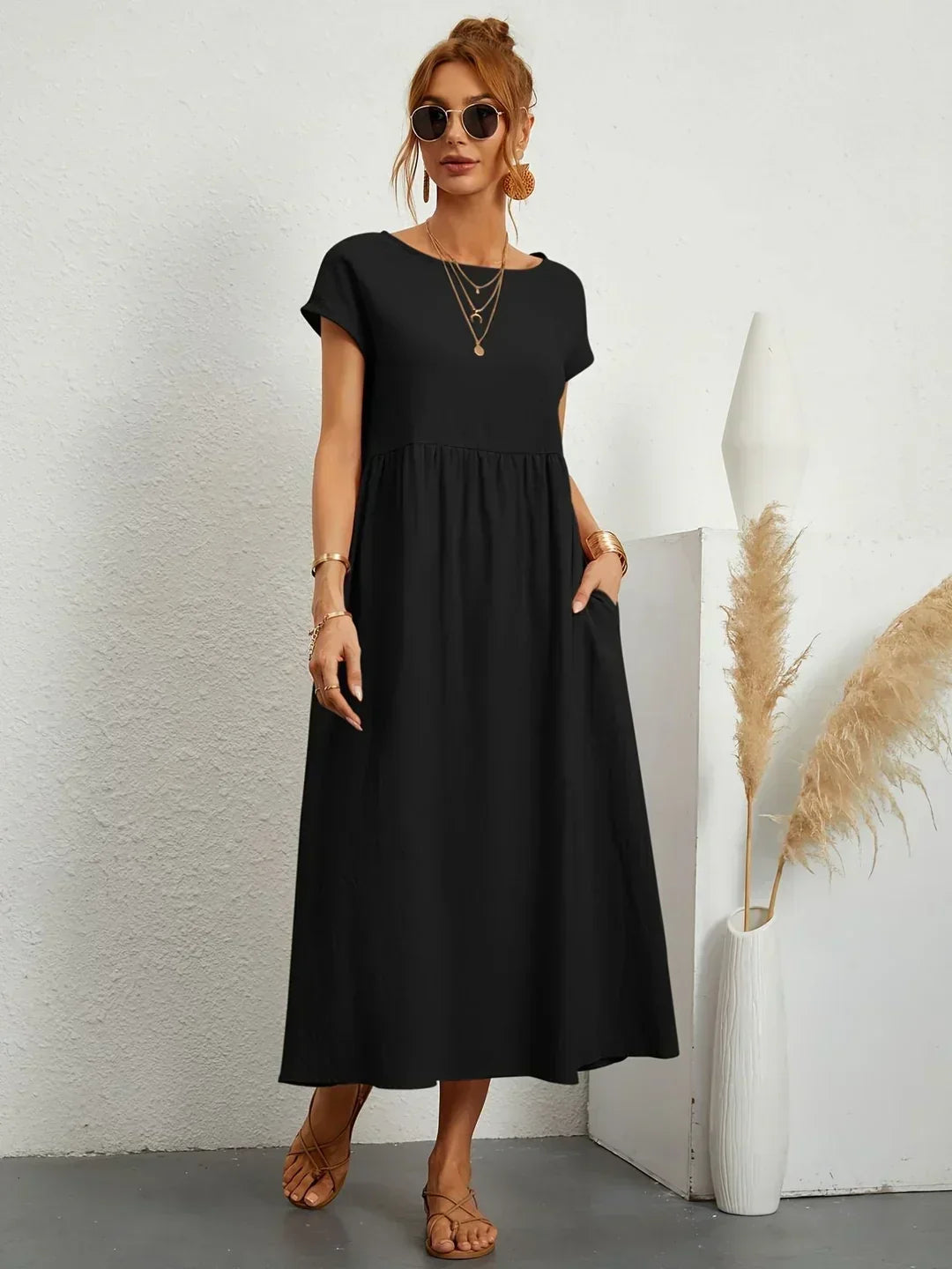 Gabrielle™ — Robe midi fluide à l’élégance intemporelle