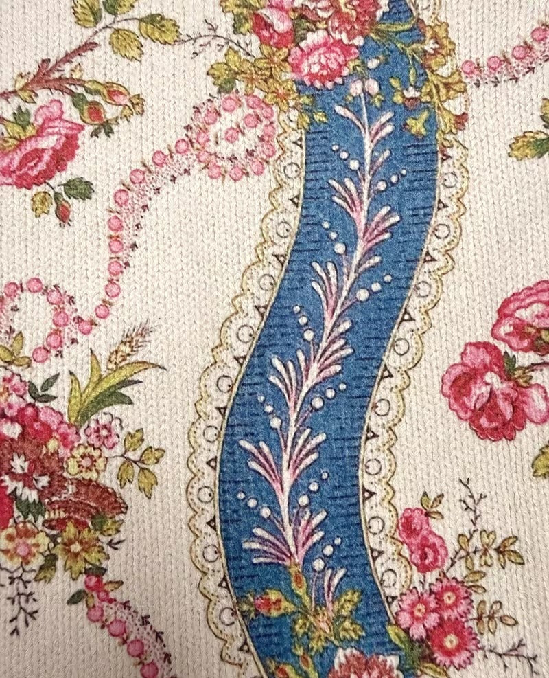Roseline | Cardigan Zippé Rubans et Roses Grimpantes