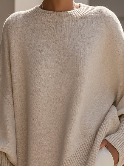 Clarisse | Pull Ample Drapé à Col Large