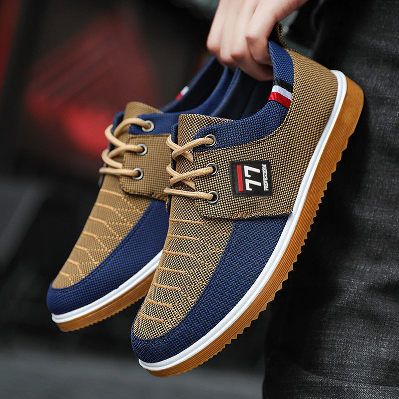 Chaussures homme en toile respirante à lacets