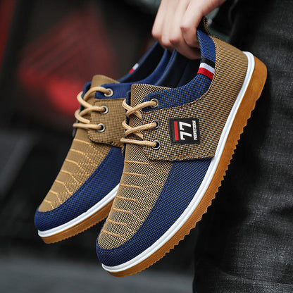 Chaussures homme en toile respirante à lacets