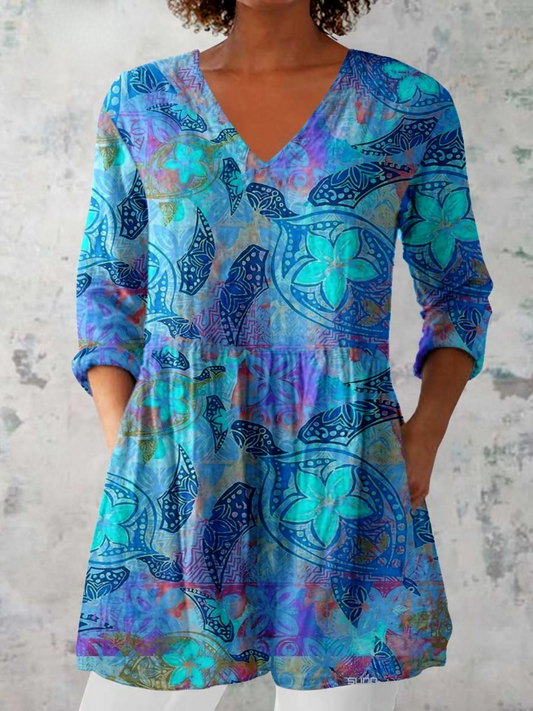 Juliette | Blouse longue à col en V
