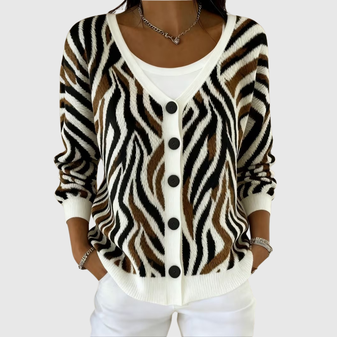 Cardigan en Maille Confortable Boutonné