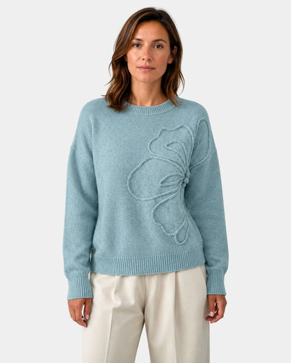 Alma | Pull à Fleurs Tricoté