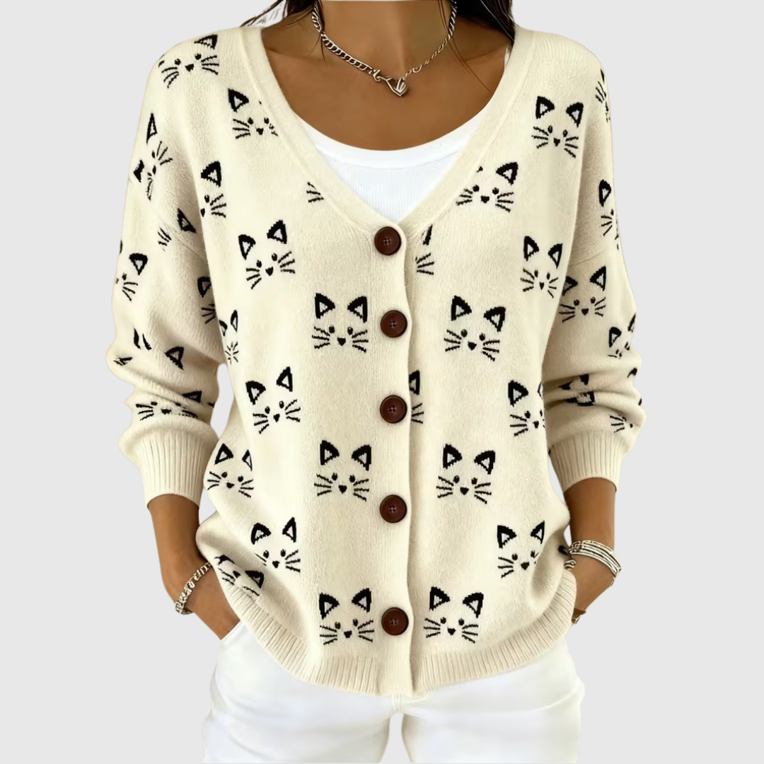 Cardigan en Maille Confortable Boutonné