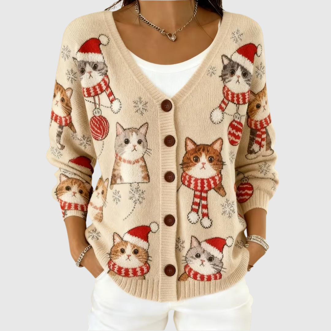 Cardigan en Maille Confortable Boutonné