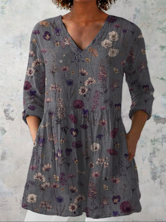 Audrey | Blouse à manches longues et col en V