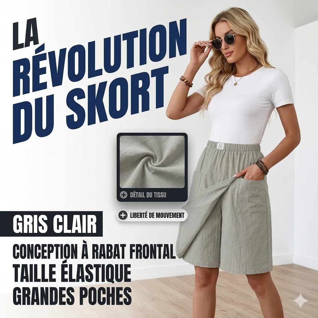 Libertine™ - Jupe-short active à taille élastique et poches pratiques
