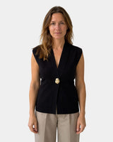 Félicie | Gilet en Tricot Détail Boutonné Col V