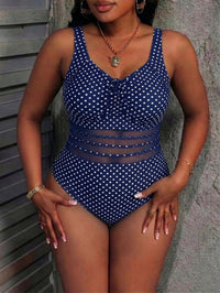 Fond bleu à pois