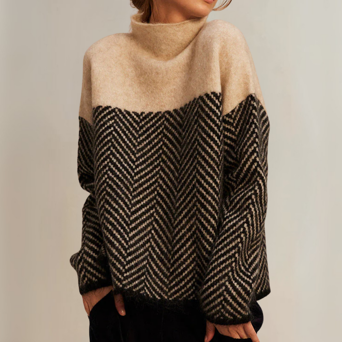 Norah | Pull en Coton à Col Montant