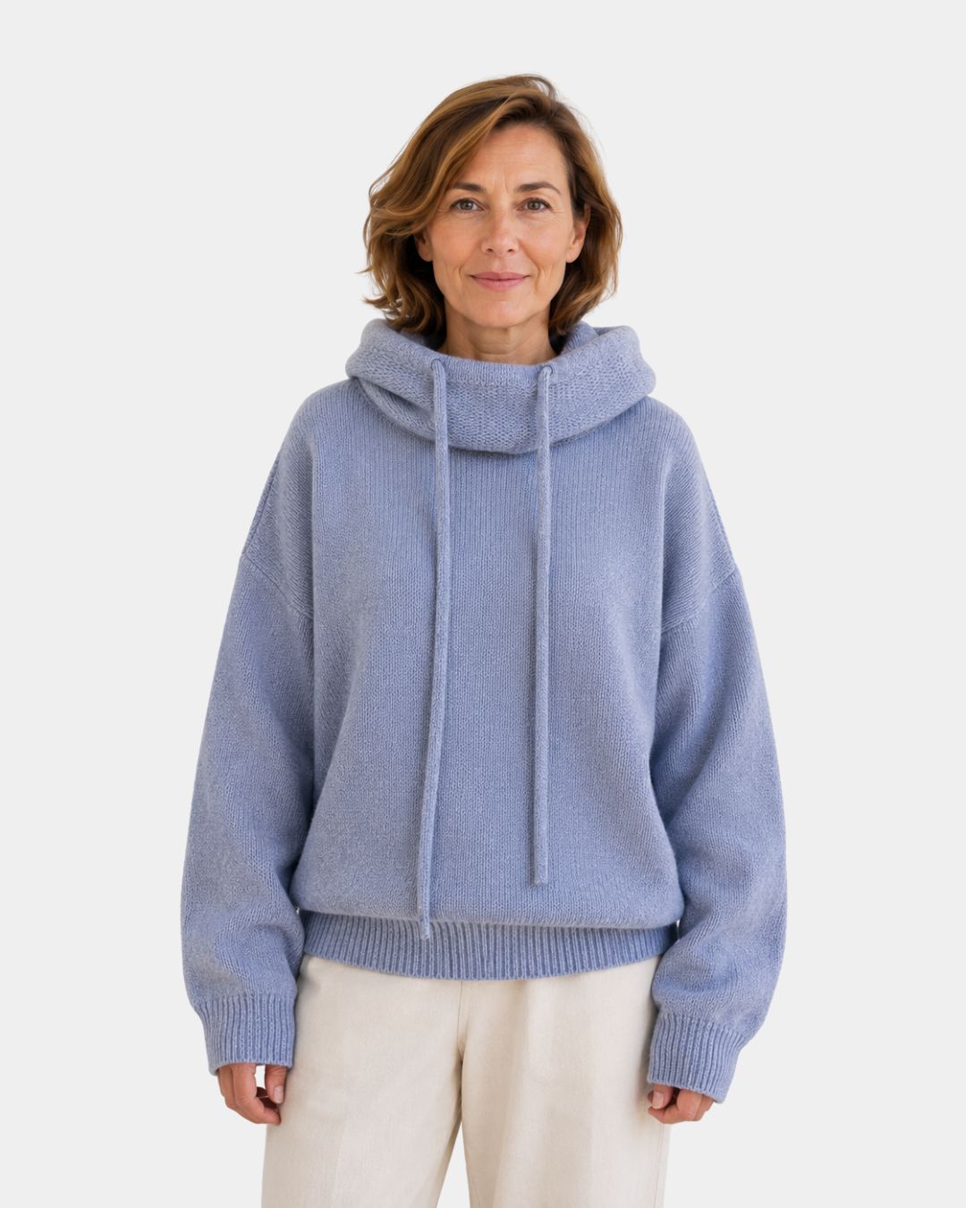 Marie | Pull Douillet avec Col Haut et Capuche