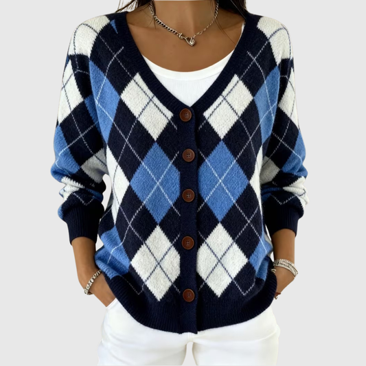 Sylvette | Veste en maille boutonnée