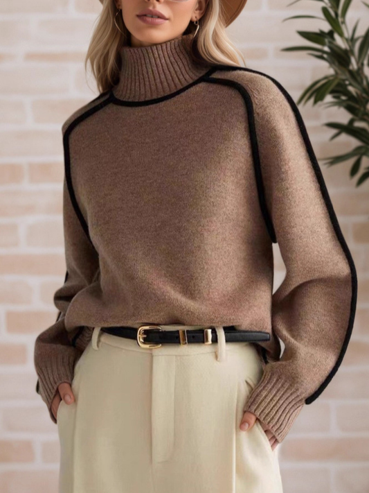 Donna | Pull Élégant à Col Haut
