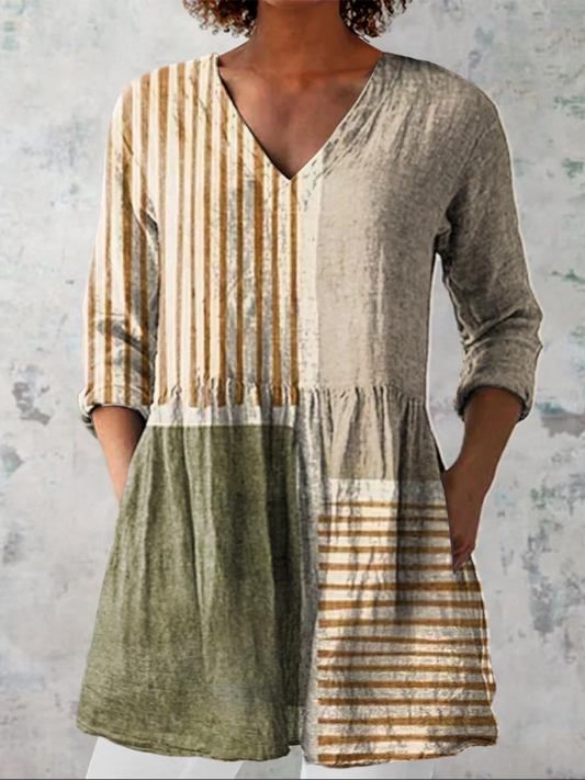 Camille | Blouse longue à col en V