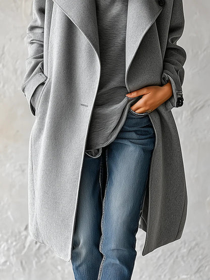 Capucine | Manteau Mi-Long Ample en Mélange de Laine