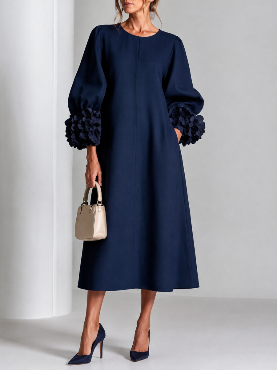 Emmeline | Robe Chic à Manches Fleuries