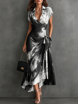 Solange | Robe Midi Portefeuille Blanche