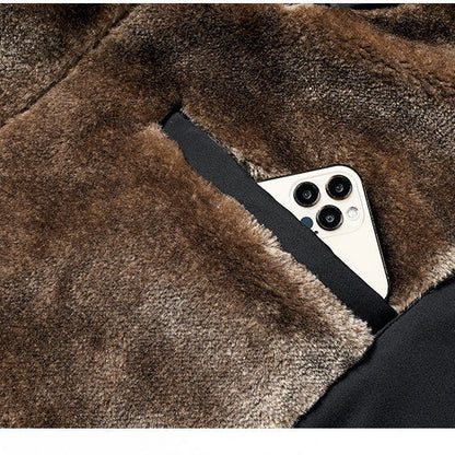 Veste homme chaude zippée à col montant