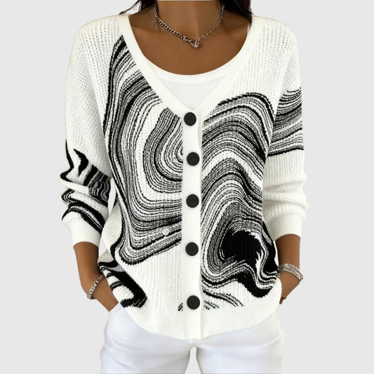 Cardigan en Maille Confortable Boutonné