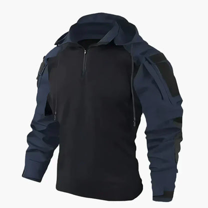 Sweat homme tactique à capuche avec manches camouflage