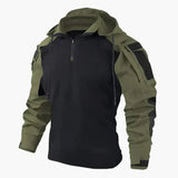 Sweat homme tactique à capuche avec manches camouflage