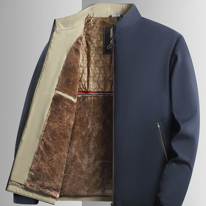 Veste homme chaude zippée à col montant