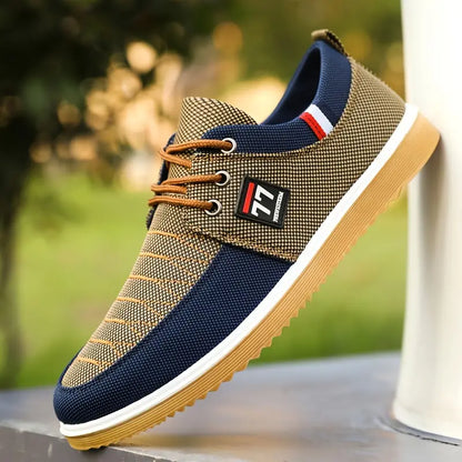 Chaussures homme en toile respirante à lacets