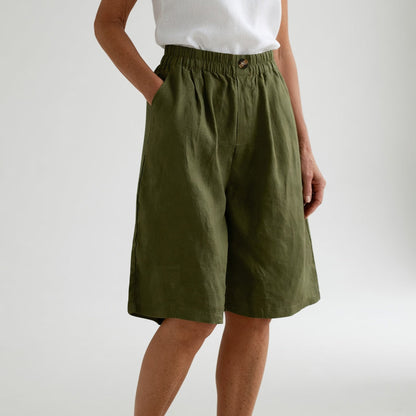 Wandeline™ — Short large à taille élastique, pour un confort estival naturel