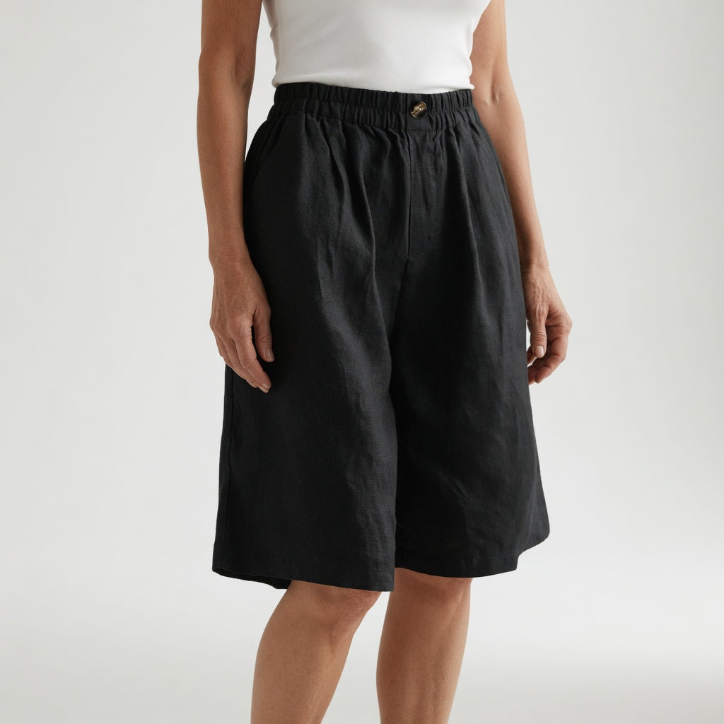 Wandeline™ — Short large à taille élastique, pour un confort estival naturel
