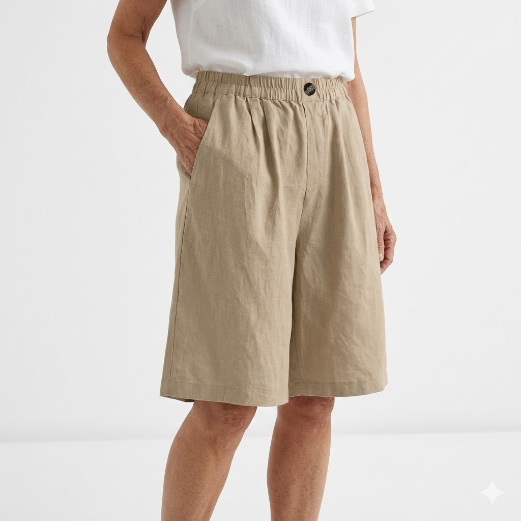 Wandeline™ — Short large à taille élastique, pour un confort estival naturel