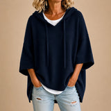 Mirella | Poncho tricoté à capuche